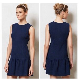 Anthropologie GANNI Textured Brentwood Shift Dress